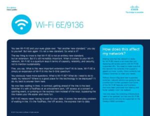 Read more about the article Wi-Fi 6E/9136 at a Glance