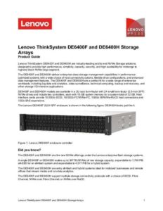 Read more about the article Lenovo ThinkSystem DE6400F and DE6400H Storage Arrays Product Guide