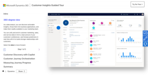 Read more about the article Microsoft Dynamics 365 Customer Insights Guided Tour