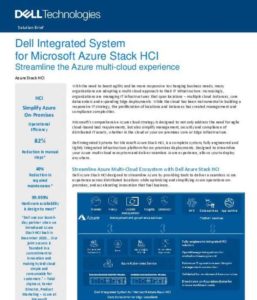 Read more about the article Dell Integrated Systems for Microsoft Azure Stack HCI