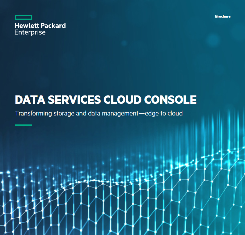 You are currently viewing HPE Data Services Cloud Console