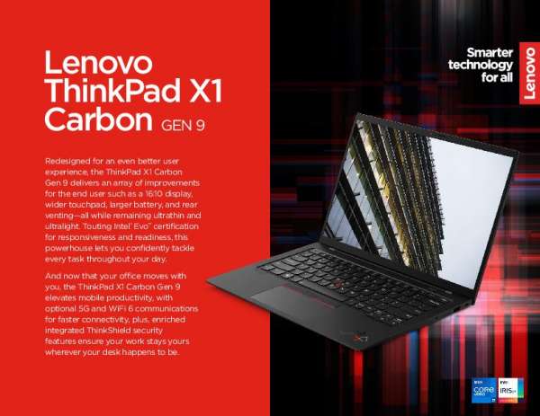 You are currently viewing  Lenovo ThinkPad X1 Carbon Gen 9