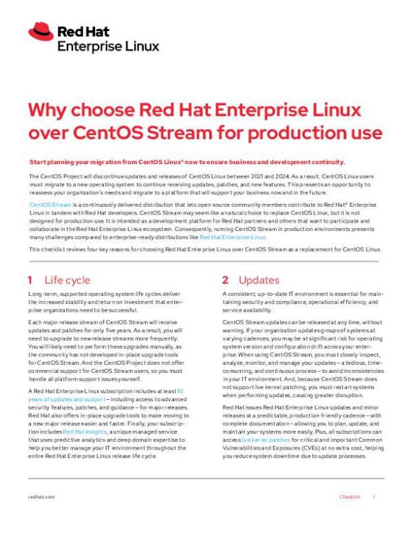 You are currently viewing Why choose Red Hat Enterprise Linux over CentOS Stream for production use