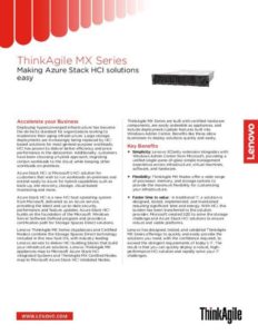 Read more about the article ThinkAgile MX Series