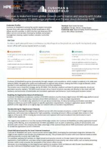 Read more about the article Cushman & Wakefield boost global network performance and security with Aruba EdgeConnect SD-WAN edge platform and Zscaler cloud-delivered SASE