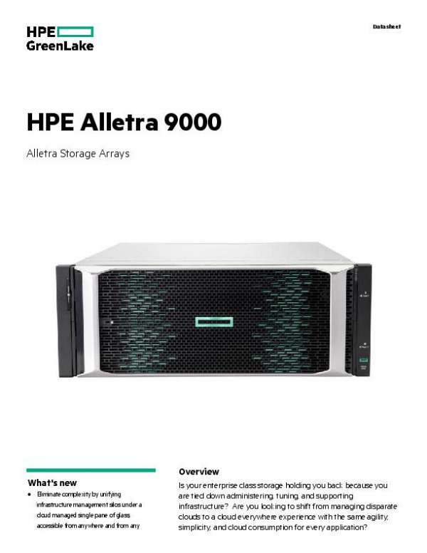 You are currently viewing HPE Alletra 9000 Data sheet