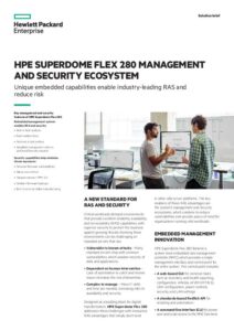Read more about the article HPE Superdome Flex 280 Management and Security Ecosystem