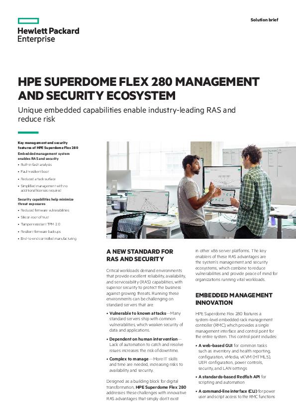 You are currently viewing HPE Superdome Flex 280 Management and Security Ecosystem