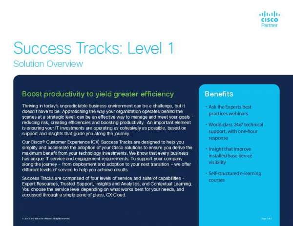 You are currently viewing Cisco Success Tracks: Level 1