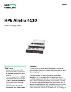 Read more about the article HPE Alletra 4120: Alletra Storage Arrays
