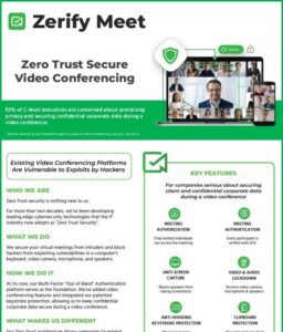 Read more about the article Zerify Meet: Zero Trust Secure Video Conferencing