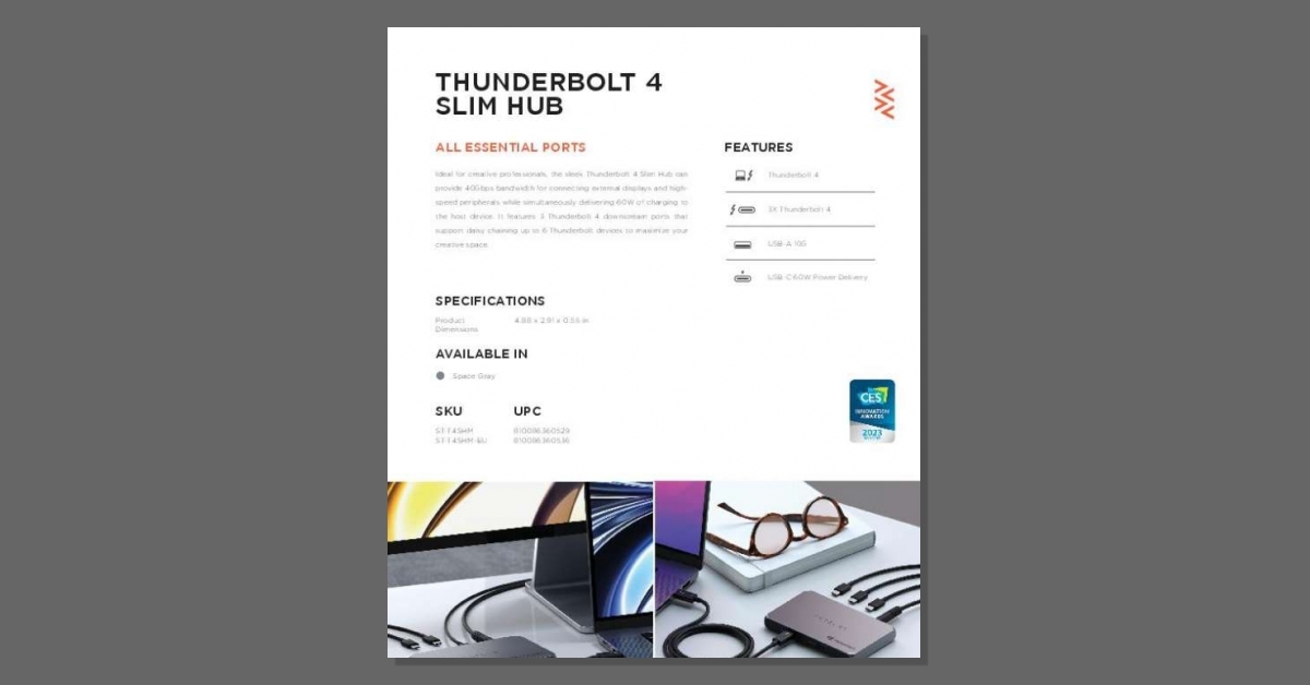 You are currently viewing Thunderbolt 4 Slim Hub Spec Sheet
