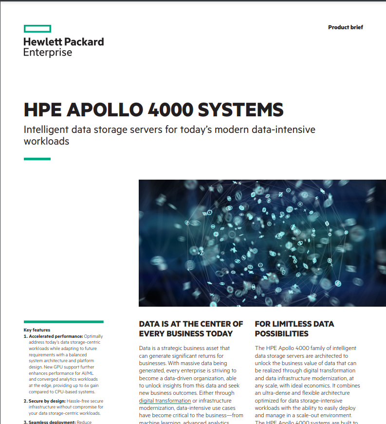 You are currently viewing HPE Apollo 4000 Systems—Intelligent data storage for today’s data-intensive workloads