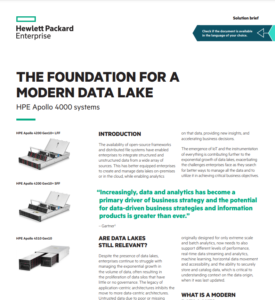Read more about the article The foundation for a modern data lake—HPE Apollo 4000 Systems