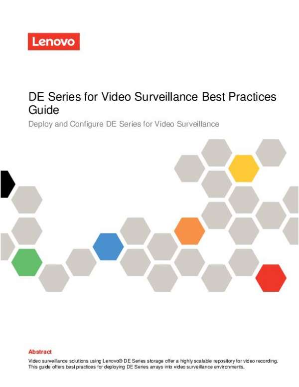 You are currently viewing Lenovo DE Series Video Surveillance Best Practices