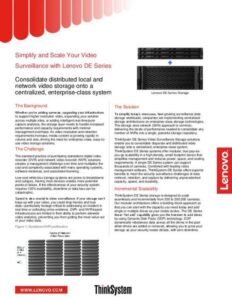Read more about the article Lenovo DE Series Video Surveillance Datasheet