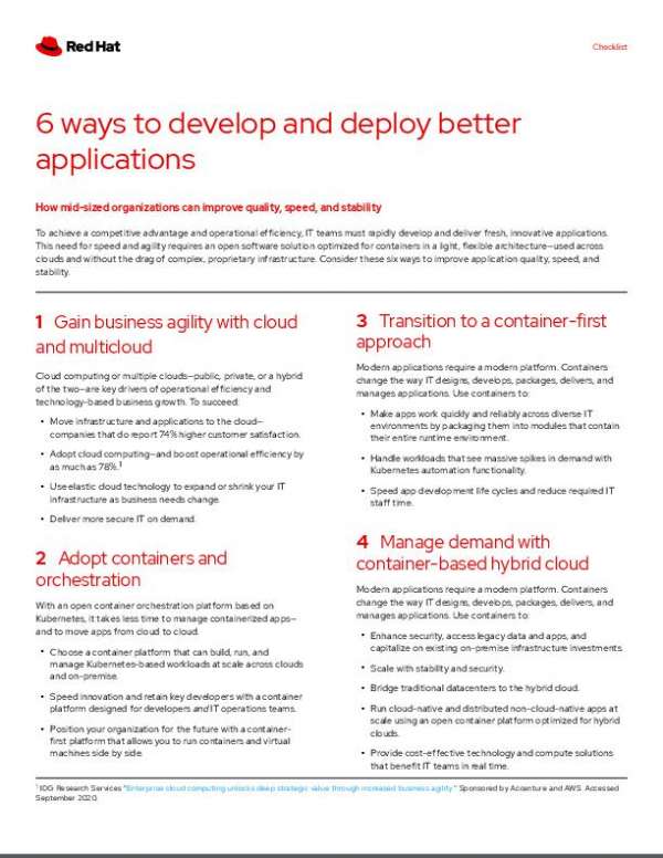 You are currently viewing 6 ways to develop and deploy better applications