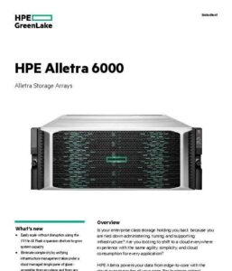 Read more about the article HPE Alletra 6000: Alletra Storage Arrays