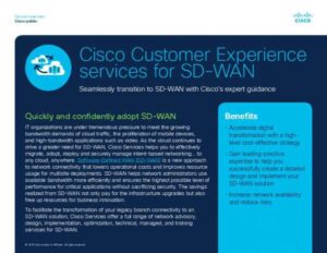 Read more about the article Cisco Customer Experience services for SD-WAN