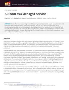 Read more about the article ESG Showcase: SD-WAN as a Managed Service