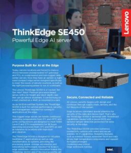 Read more about the article  ThinkEdge SE450 Powerful Edge AI server