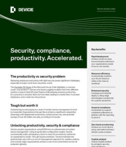 Read more about the article Security, compliance, productivity. Accelerated.