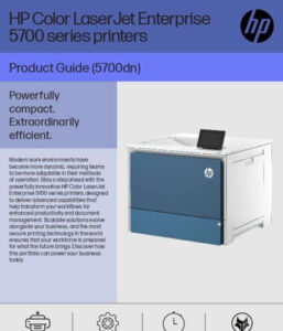 Read more about the article HP Color LaserJet Enterprise 5700 series printers
