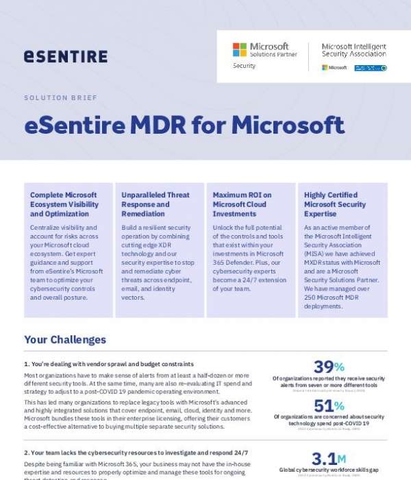 You are currently viewing eSentire MDR for Microsoft