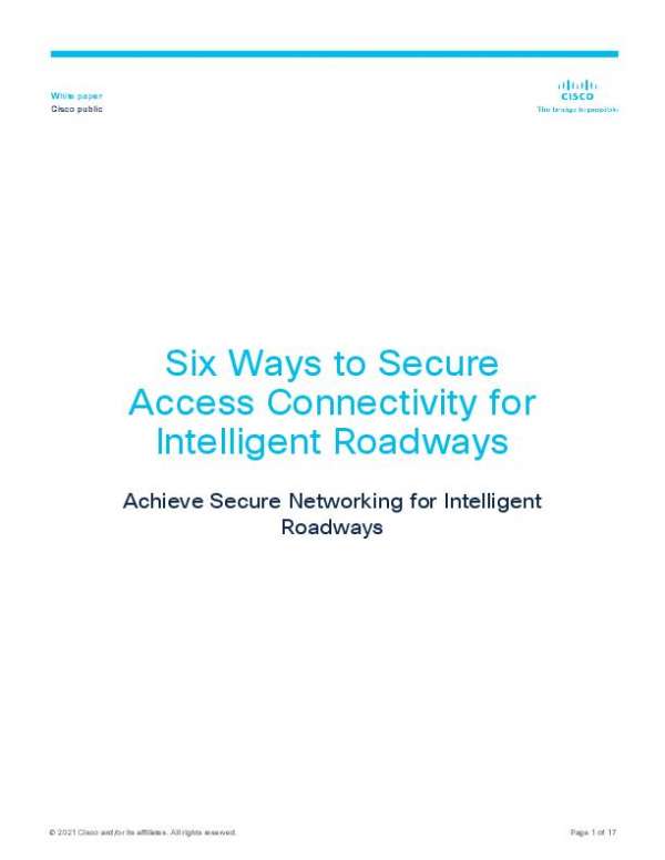 You are currently viewing 6 Ways to Secure Access Connectivity for Intelligent Roadways