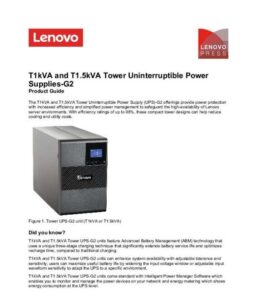 Read more about the article Lenovo Tower Uninterruptible Power Supplies