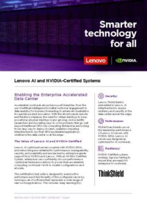 Read more about the article Lenovo AI and NVIDIA-Certified Systems