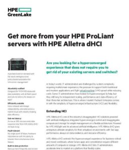 Read more about the article Get more from your HPE ProLiant servers with HPE Alletra dHCI