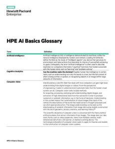 Read more about the article HPE AI Basics Glossary