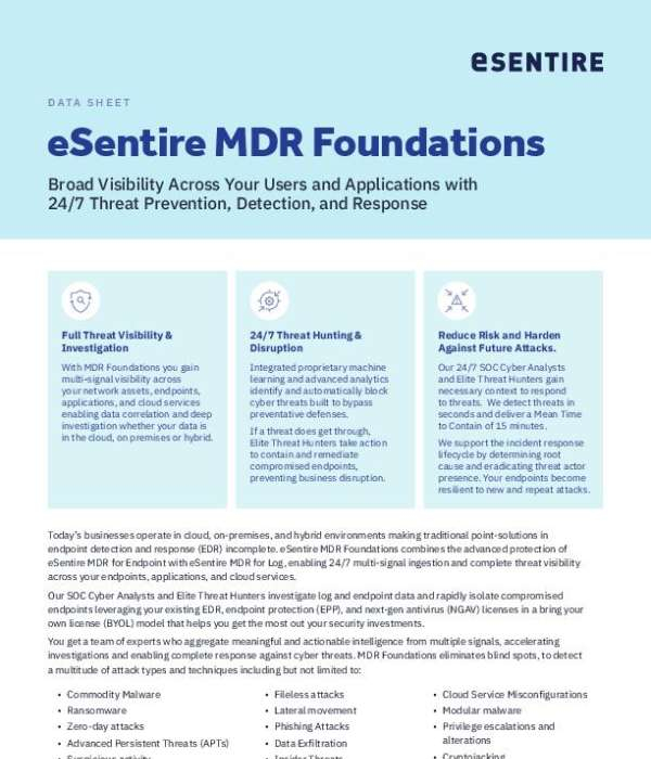 You are currently viewing eSentire MDR Foundations