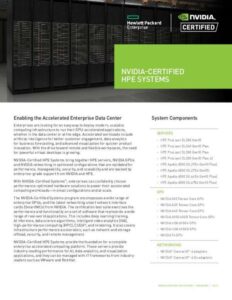Read more about the article NVIDIA-Certified HPE Systems