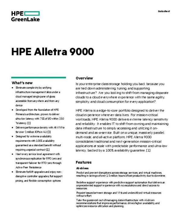 You are currently viewing HPE Alletra 9000
