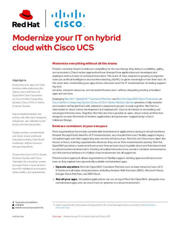 You are currently viewing Modernize your IT on hybrid cloud with Cisco UCS