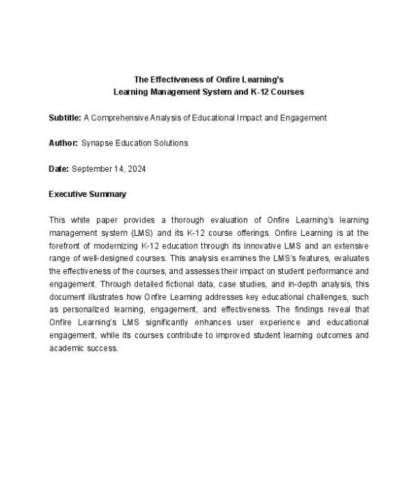 You are currently viewing The Effectiveness of Onfire Learning’s Learning Management System and K-12 Courses