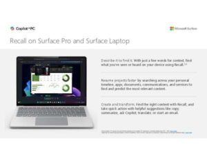 Read more about the article Recall on Surface Pro and Surface Laptop