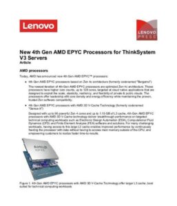 Read more about the article New 4th Gen AMD EPYC™ Processors for ThinkSystem V3 Servers