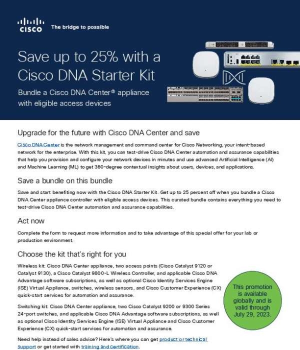 You are currently viewing Cisco DNA Starter Kit Offer