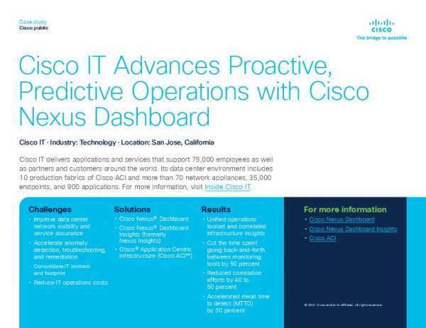 You are currently viewing Case Study: Cisco IT Cisco Nexus Dashboard