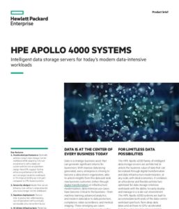 Read more about the article HPE Apollo 4000 Systems