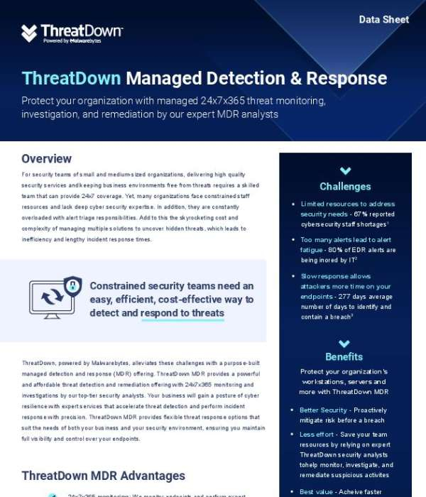 You are currently viewing ThreatDown Managed Detection & Response