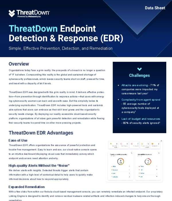 You are currently viewing ThreatDown Endpoint Detection & Response