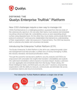 Read more about the article Defining the Qualys Enterprise TruRisk™ Platform