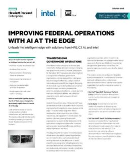 Read more about the article Improving Federal Operations with AI at the Edge