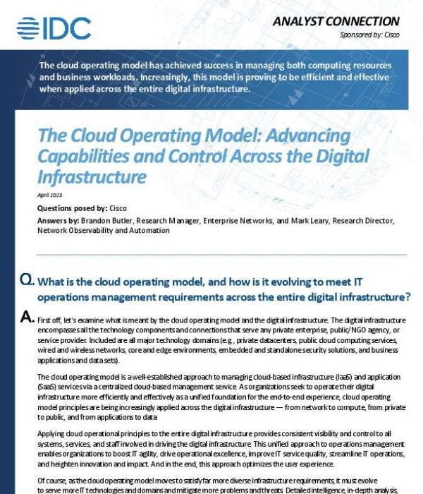 You are currently viewing The Cloud Operating Model: Advancing Capabilities and Control Across the Digital Infrastructure