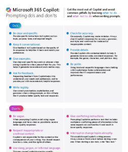 Read more about the article Microsoft 365 Copilot: Prompting do’s and don’ts