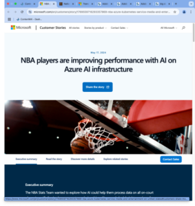 Read more about the article NBA players are improving performance with AI on Azure AI infrastructure